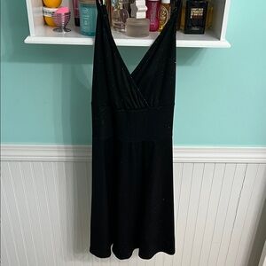 Lulu's Black Sparkle Midi Dress